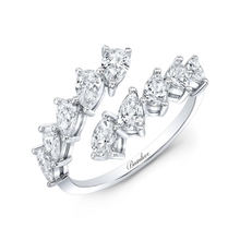 Load image into Gallery viewer, 3CT Double Sided Pear Shaped Diamond Half Eternity Ring
