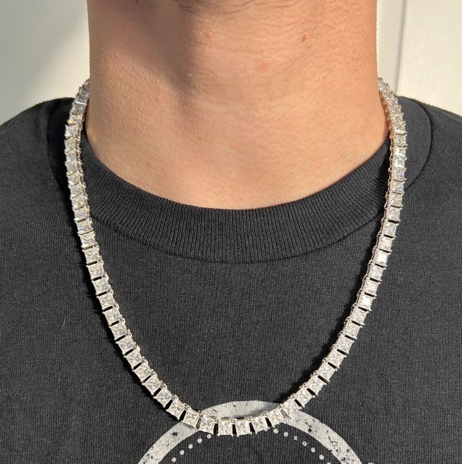 日本未入荷☆KING ICE☆THE 5MM PRINCESS CUT TENNIS CHAIN 5mm Princess-Cut Tennis Chain | Hip Hop Jewelry | King Ice